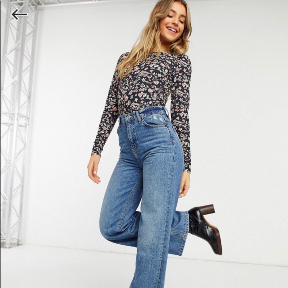 Free People Printed Body Suit